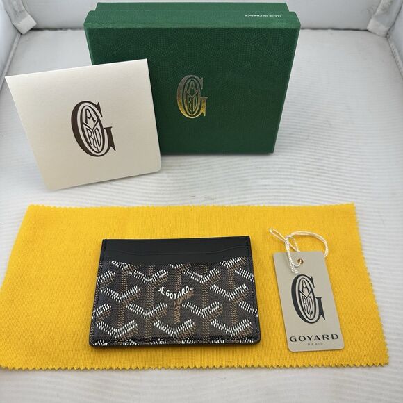 Goyard Saint-Sulpice Card Holder, Black & Brown Authentic Paris July 2025 - Picture 4 of 11